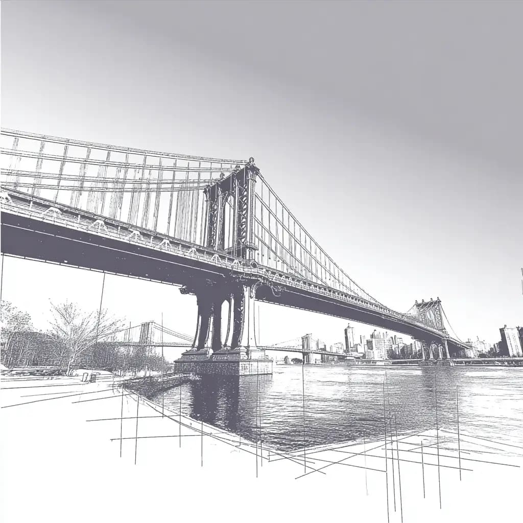 Abstract illustration of a bridge